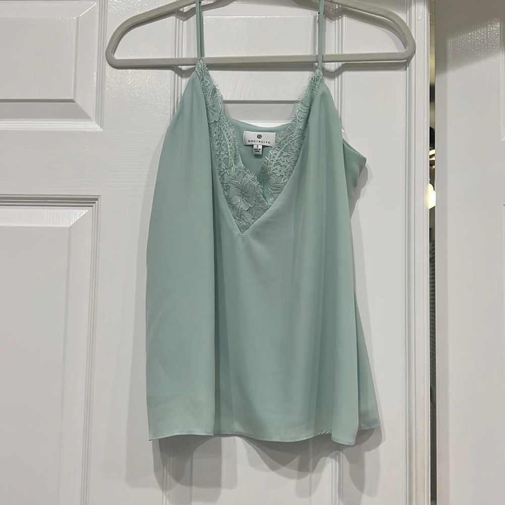 Socialite Turquoise Cami tank size small
